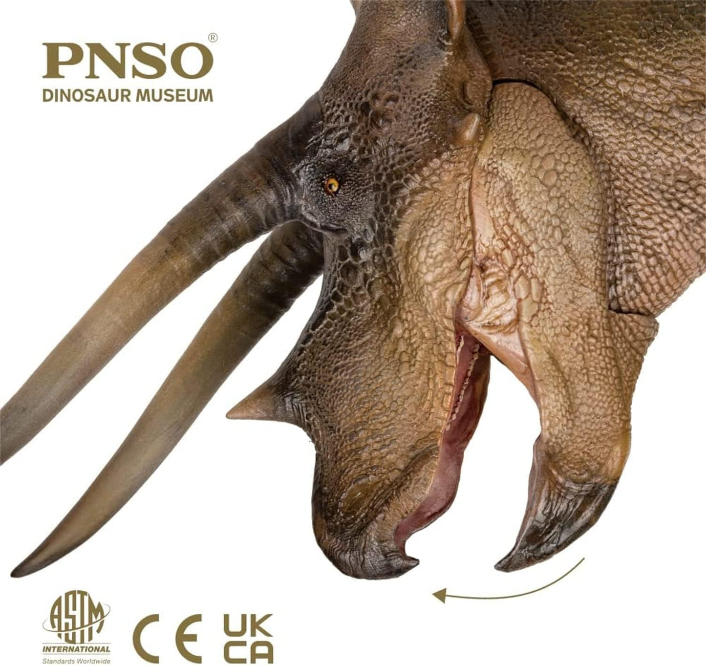 PNSO 恐竜博物館 1/35 サイズ トリケラトプス 恐竜 動物 フィギュア プラモデル おもちゃ 模型 PVC 24.7cm級