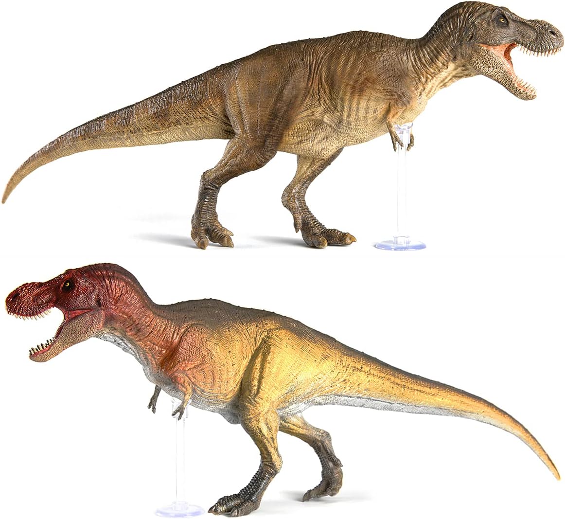 Rebor 2020 1/35 サイズ ティラノサウルス GNG02 03 SA T-REX Tレックス 大きい 肉食 恐竜 リアル フィギュア PVC プラモデル おもちゃ 模型 プレゼント プレミアム 40cm級 オリジナル 塗装済 完成品 (2pcs)