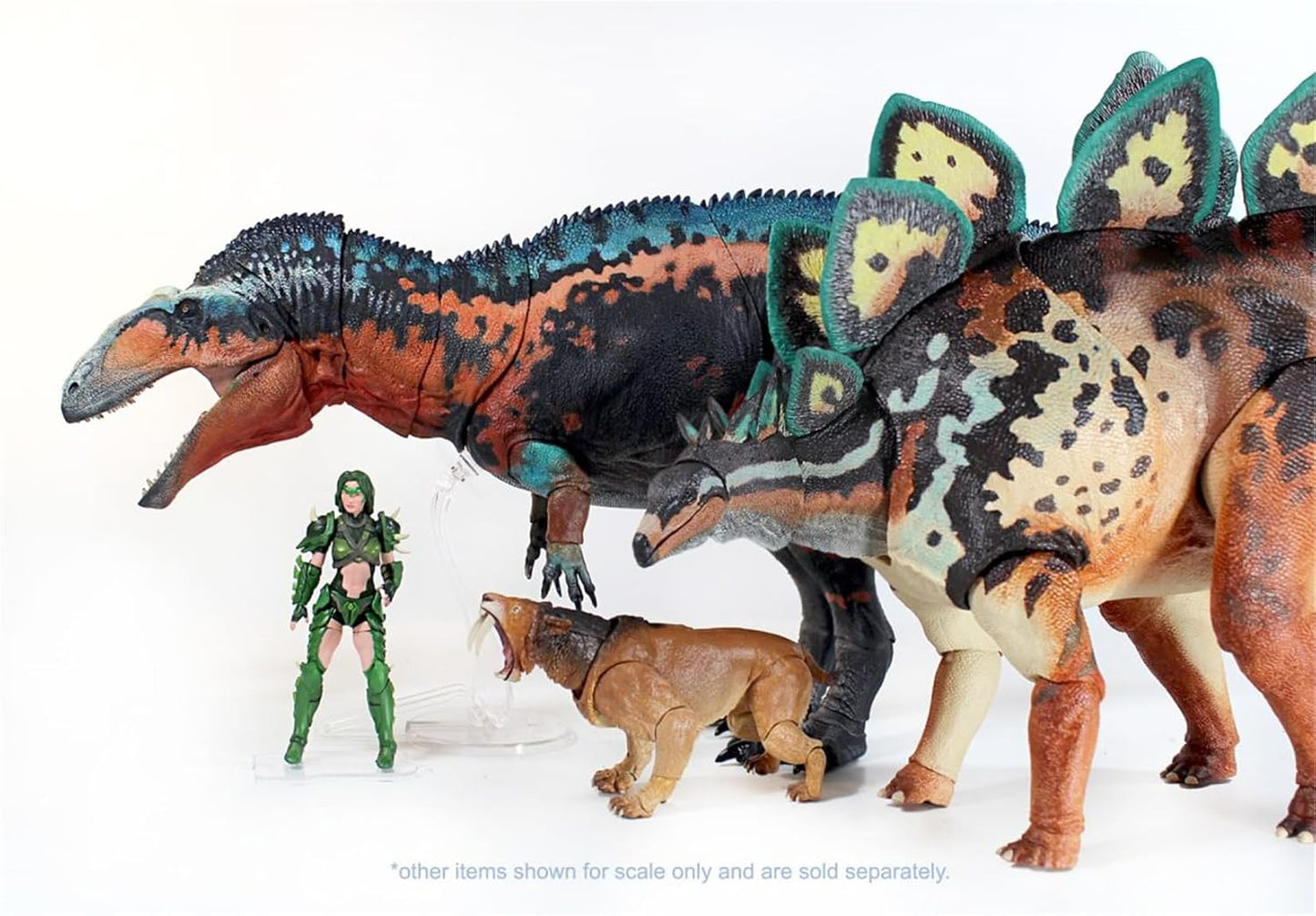 Beasts of the Mesozoic/Cenozoic 中生代の獣 1/18 アクロカントサウルス 白亜紀 恐竜 フィギュア 67.3cm級 全身23箇所可動 カルカロドントサウルス科 PVC製 模型 プラモデル おもちゃ 自立 展示 模型 玩具 関節おもちゃ [並行輸入品]