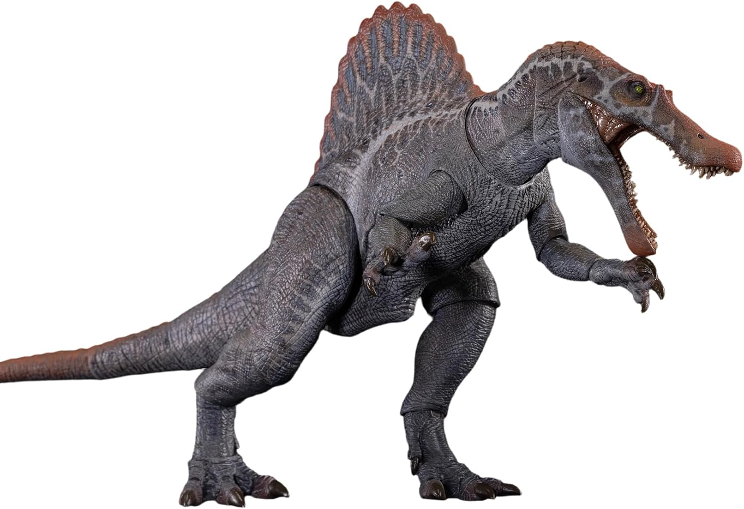 Nanmu 本心楠改 スピノサウルス フィギュア 3.0 関節可動 可動式 42.5CM級 肉食 恐竜 リアル PVC+POM プラモデル おもちゃ 模型 置物 完成品 情景セット (レッド)