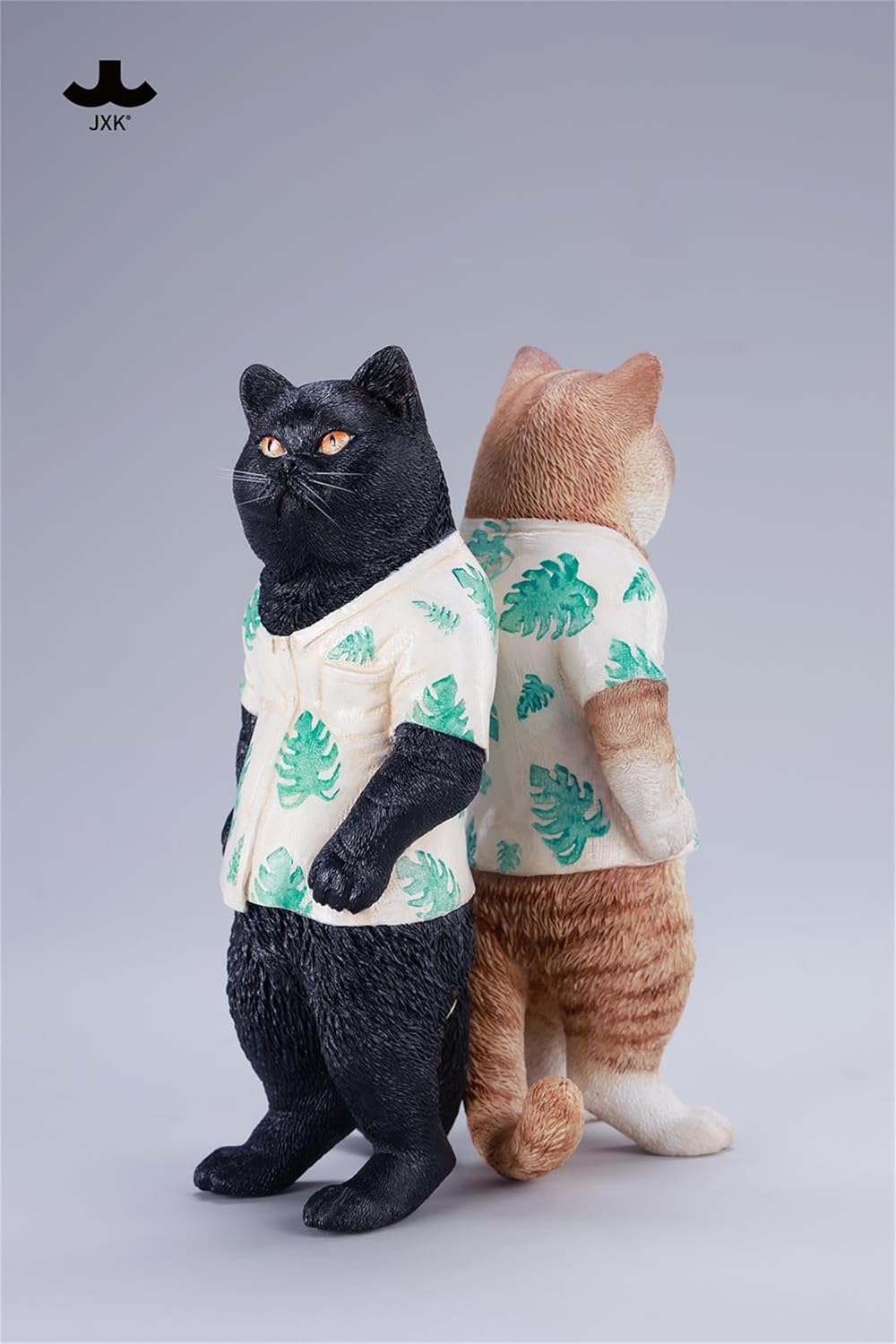 JXK 猫 フルーツ屋さんのニャン店長 可愛い ネコ 動物 リアル フィギュア 樹脂 プラモデル 模型 15cm級 完成品 ネコ好き 置物 (JXK-AI09A)