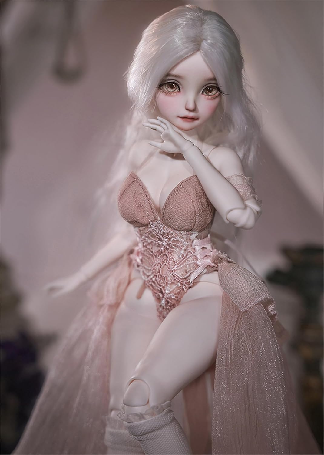 BACALYSO | shuga fairy 1/6 スケール 球体関節人形 女 スター 女優 BJDドール 可動 フィギュア 身長29CM メイク済み 仮装でき プリンセス ドレス 可愛い 樹脂 洋服セット 誕生日 プレゼント (服セット)