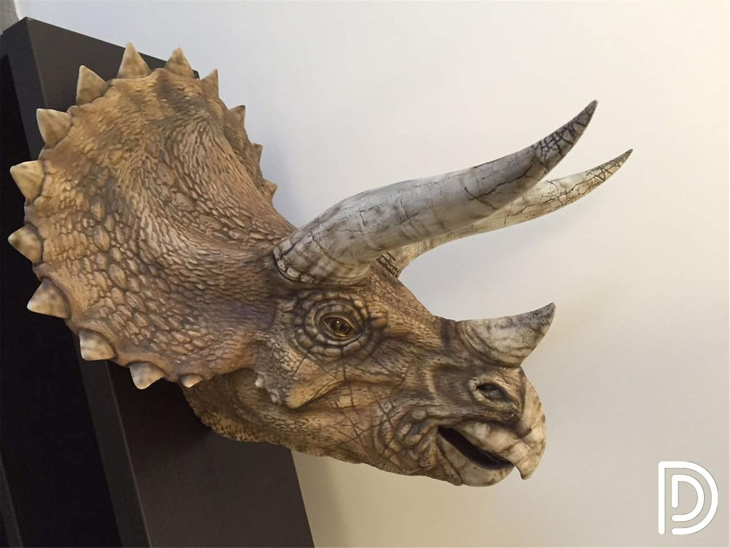 DINO DREAM 1/5 サイズ トリケラトプス 頭 ヘッド 恐竜 リアル フィギュア PVC プラモデル おもちゃ 模型 プレゼント プレミアム 38cm級 オリジナル スタチュー 塗装済 完成品 置物