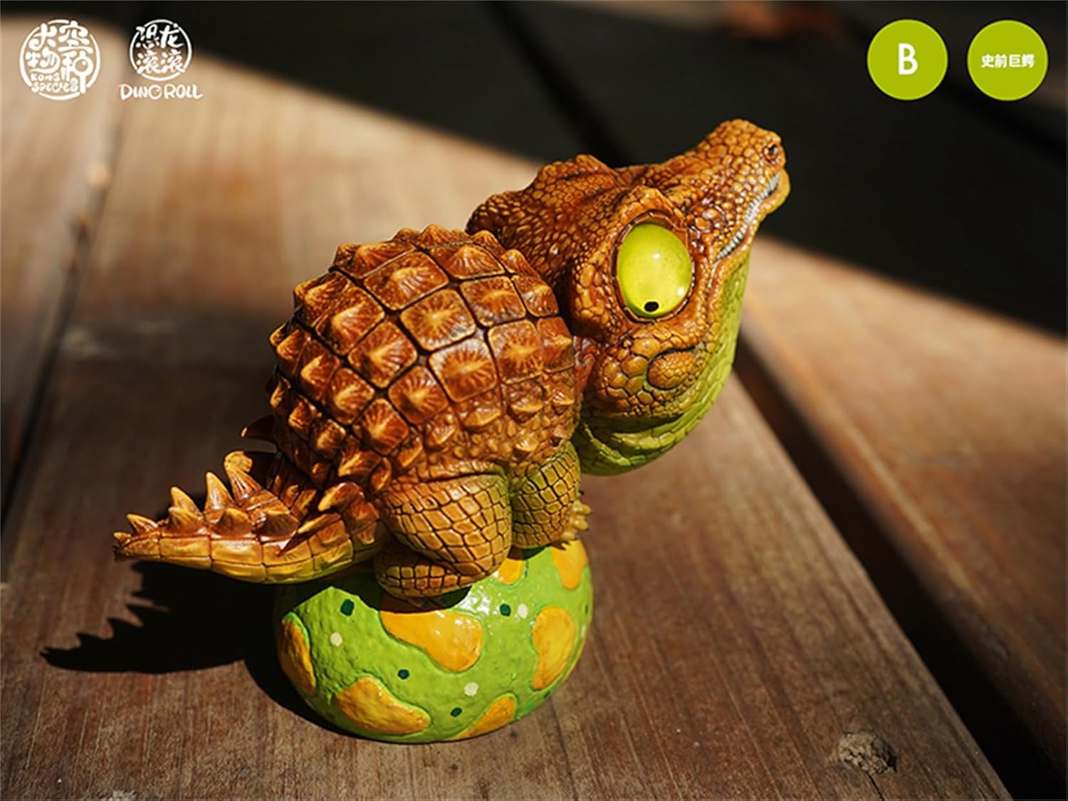 BACALYSO | Dino Roll ストマトスクス 動物 フィギュア ワニ 後期白亜紀 9.5cm級 恐ろしい 模型 大人 おもちゃ オブジェ 置物 プレゼント 完成品 可愛い オリジナル 台座付き 収蔵品 プレミアム