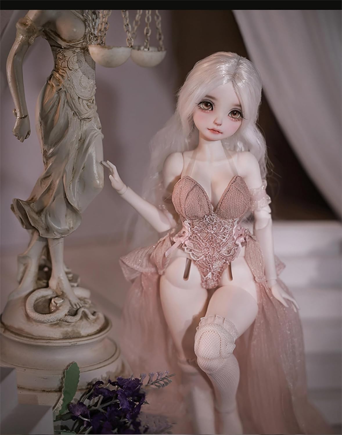 BACALYSO | shuga fairy 1/6 スケール 球体関節人形 女 スター 女優 BJDドール 可動 フィギュア 身長29CM メイク済み 仮装でき プリンセス ドレス 可愛い 樹脂 洋服セット 誕生日 プレゼント (服セット)