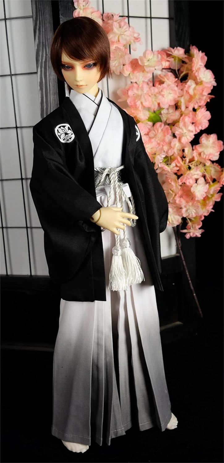 蘭亭集夢 1/3 1/4 1/6 スケール BJD 人形服 和風 紗 羽織 男性 紋付羽織袴 墨悠 着物 正装 男の子 6点セット 振袖 和柄 ドール 人形服 着せ替え 服セット