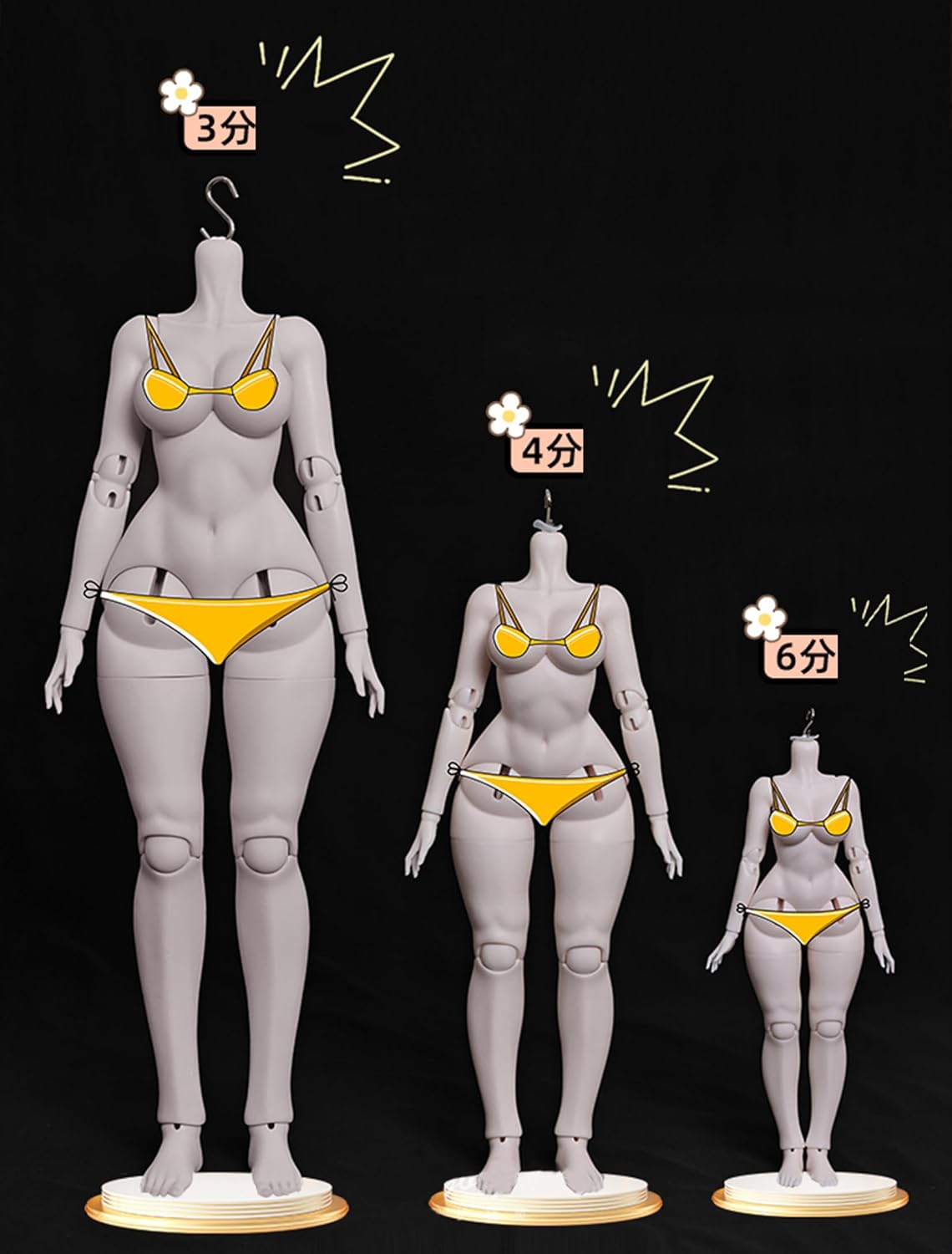 BACALYSO | shuga fairy 1/3 1/4 1/6 スケール 球体関節人形 素体 女 パールガール 少女 BJDドール 可動 フィギュア 仮装でき 可愛い 樹脂 洋服セットプレゼント (1/3)