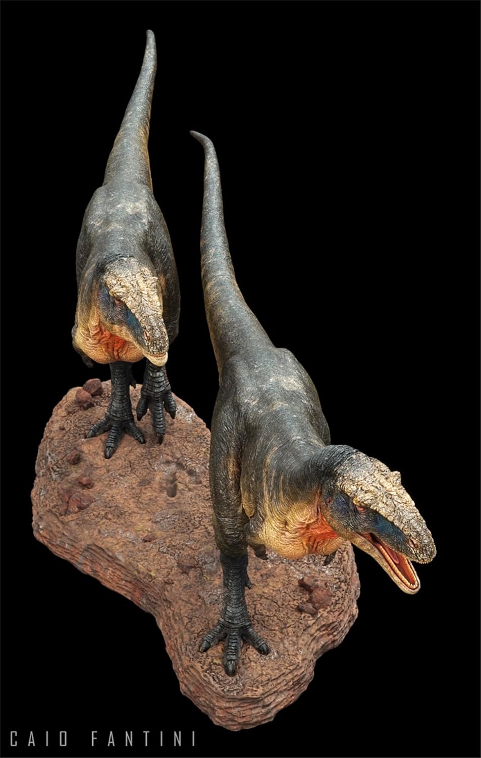SHOWANNA 1/35スケール スペクトロベナトル アベリサウルス科 獣脚類 恐竜 白亜紀 リアル フィギュア級 樹脂 プラモデル 模型 スタチュー 台座付き (塗装済み, 1/15) [並行輸入品]