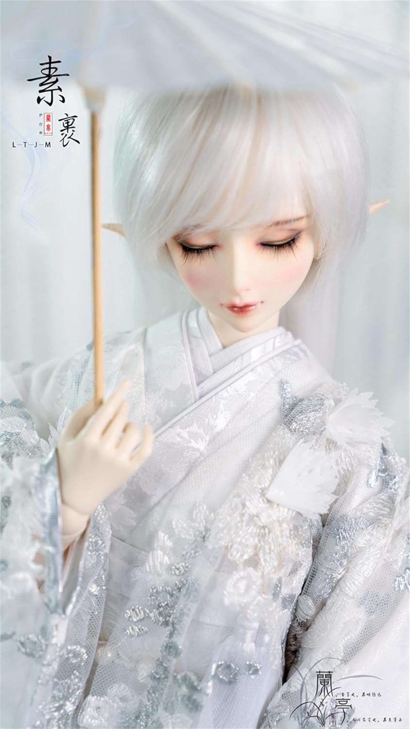 蘭亭集夢 1/3 1/4 スケール BJD 人形服 花魁 立体花柄 花嫁 素裹 女の子 着物 晴れ着 10点セット 振袖 和柄 人形服 着せ替え服 仮装 服セット