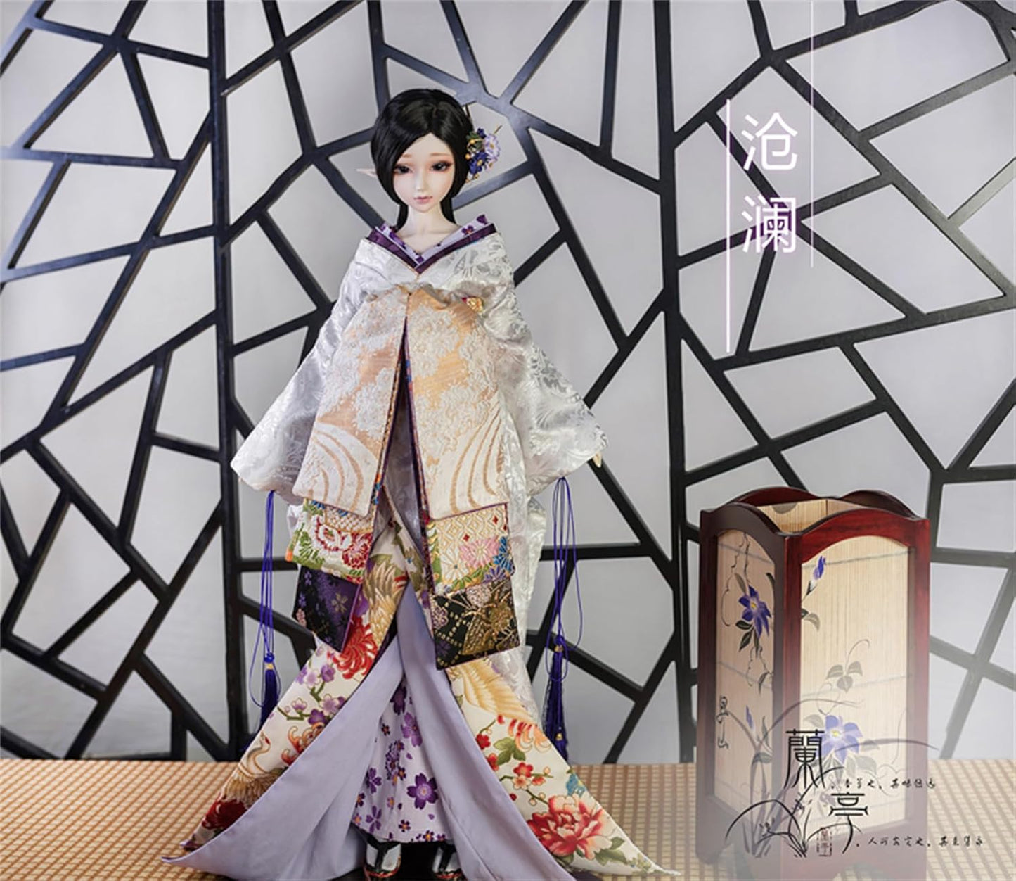 蘭亭集夢 1/3 1/4 1/6 スケール BJD 人形服 花魁 花嫁 滄瀾 女の子 着物 晴れ着 9点セット 振袖 着物 和柄 人形服 着せ替え 服 仮装 服セット