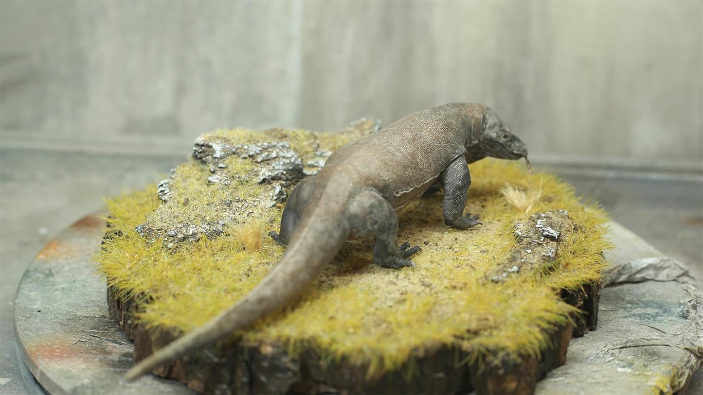 Alex STUDIO コモドオオトカゲ フィギュア コモドドラゴン 動物 爬虫綱 有鱗目 オオトカゲ科 リアル 樹脂 プラモデル 大人のおもちゃ 模型 プレゼント 置物 台座付き (1/20-18) [並行輸入品]