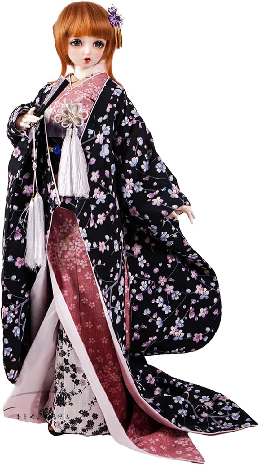 蘭亭集夢 1/3 1/4 スケール BJD 球体関節人形 服 花魁 花嫁 梅依 女の子 着物 晴れ着 11点セット 振袖 和柄 人形服 着せ替え 服 仮装 服セット