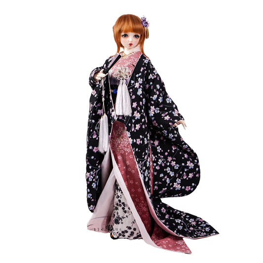 蘭亭集夢 1/3 1/4 スケール BJD 球体関節人形 服 花魁 花嫁 梅依 女の子 着物 晴れ着 11点セット 振袖 和柄 人形服 着せ替え 服 仮装 服セット