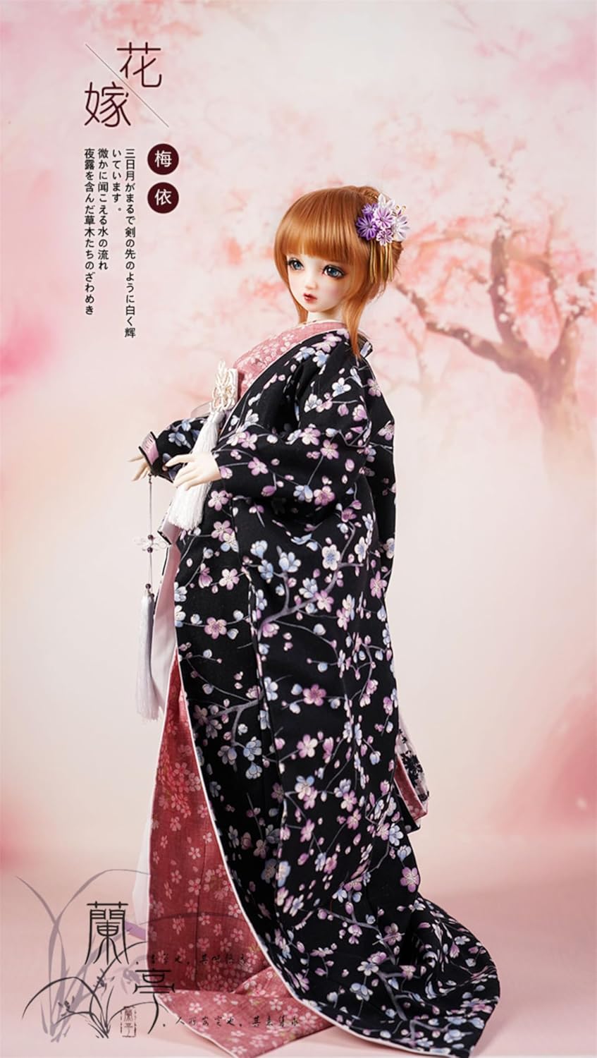 蘭亭集夢 1/3 1/4 スケール BJD 球体関節人形 服 花魁 花嫁 梅依 女の子 着物 晴れ着 11点セット 振袖 和柄 人形服 着せ替え 服 仮装 服セット