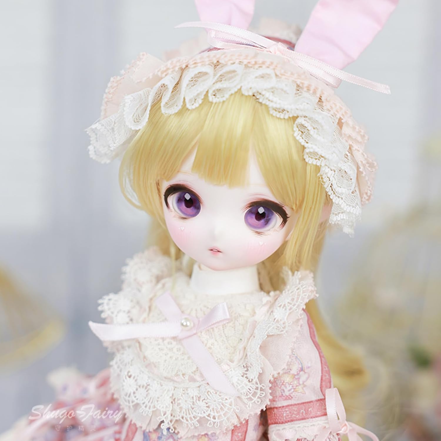 BACALYSO | shuga fairy 1/4 スケール 球体関節人形 女 Makoto 精霊 兎耳少女 ロリータ BJDドール 可動 フィギュア 身長40CM メイク済み 仮装でき 可愛い 樹脂 服セット (洋服セット)