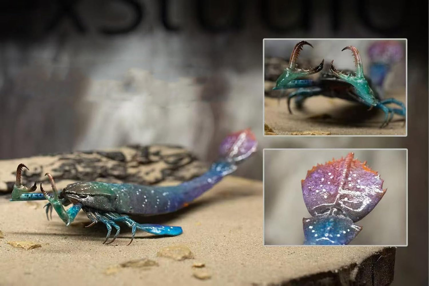 Alex STUDIO ヤエケロプテルス フィギュア 古生代デボン紀 節足動物 リアル 樹脂 プラモデル 大人のおもちゃ 模型 プレゼント 置物 台座付き (1/20) [並行輸入品]