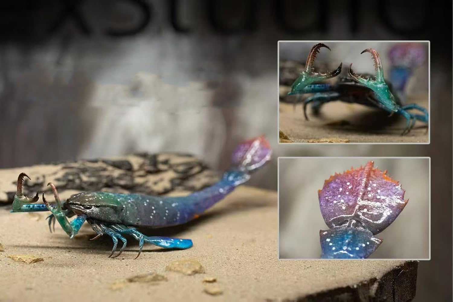 Alex STUDIO ヤエケロプテルス フィギュア 古生代デボン紀 節足動物 リアル 樹脂 プラモデル 大人のおもちゃ 模型 プレゼント 置物 台座付き (1/20) [並行輸入品]