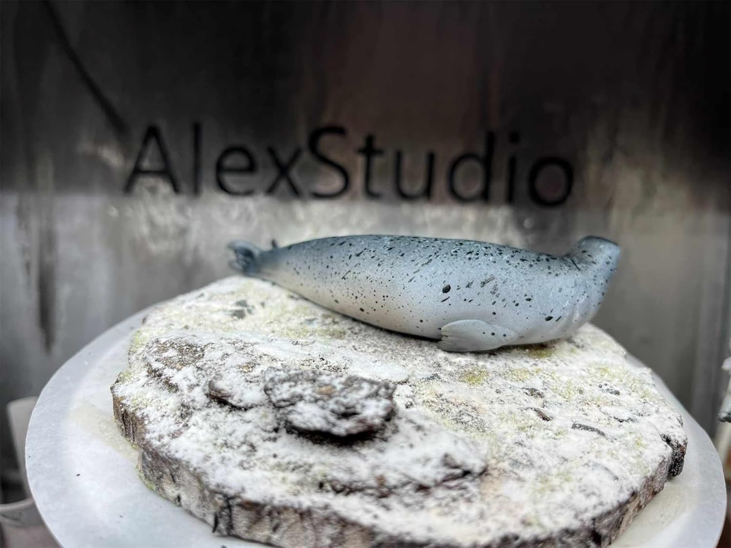BACALYSO | ALEX STUDIO Sea Sea Seal, Mammal, Carnivore, Seal, Coat, Seal, Resin, Painted, Cute, Realistic Animal, Plastic Model, Toy Figurine, Figurine (No Pedestal, 1/15)