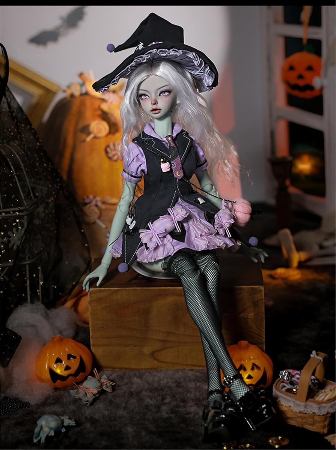 Piddie Patts フィギュア3点セット ハロウィン魔女ガイコツかぼちゃ Piddie Patts フィギュア3点セット ハロウィン魔女ガイコツ