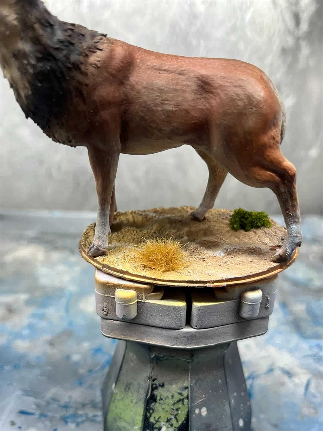 BACALYSO | ALEX STUDIO ギガンテウスオオツノジカ フィギュア ジカ 古生物 史上最大のシカ 哺乳類 シカ科 メガロケロス属 樹脂 塗装済 可愛い リアル 動物 プラモデル おもちゃ 模型 置物 (ブラウン,1/20)