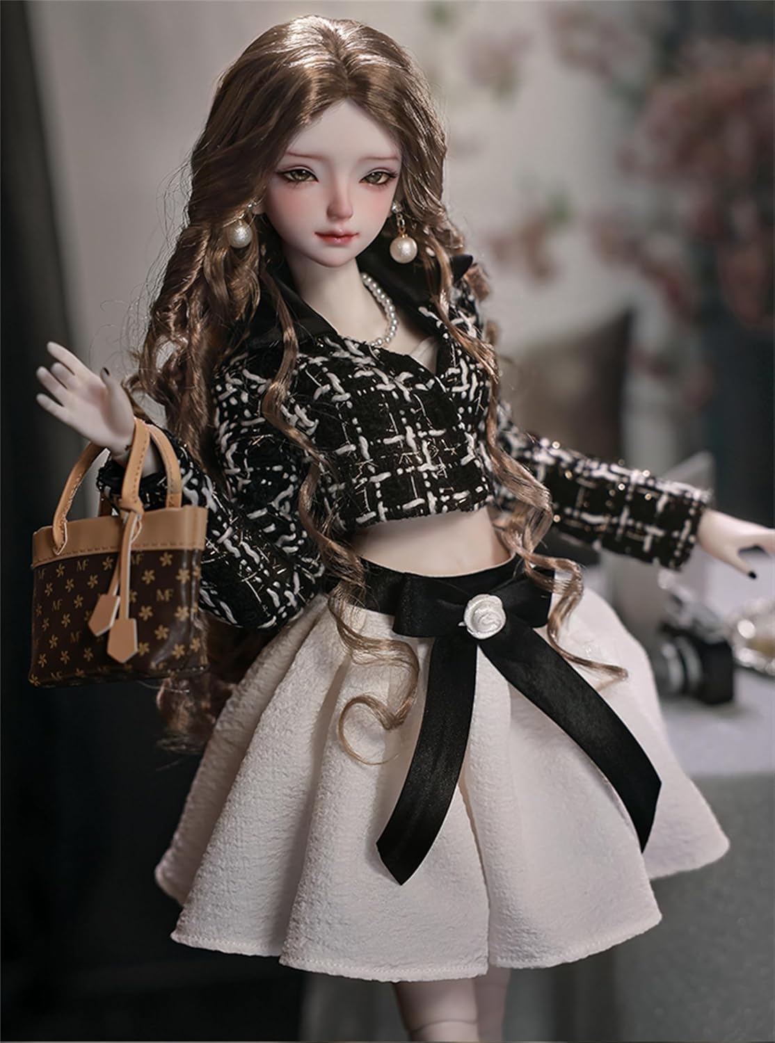 BACALYSO | shuga fairy 1/4 スケール 球体関節人形 女 お嬢う様 BJDドール 可動 フィギュア 身長44CM メイク済み 仮装でき プリンセス ドレス 可愛い 樹脂 洋服セット プレゼント (服セット)