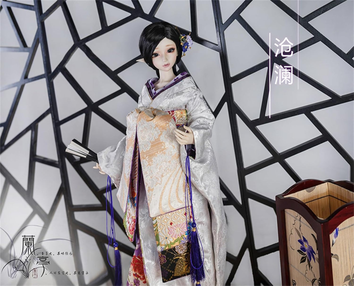 蘭亭集夢 1/3 1/4 1/6 スケール BJD 人形服 花魁 花嫁 滄瀾 女の子 着物 晴れ着 9点セット 振袖 着物 和柄 人形服 着せ替え 服 仮装 服セット