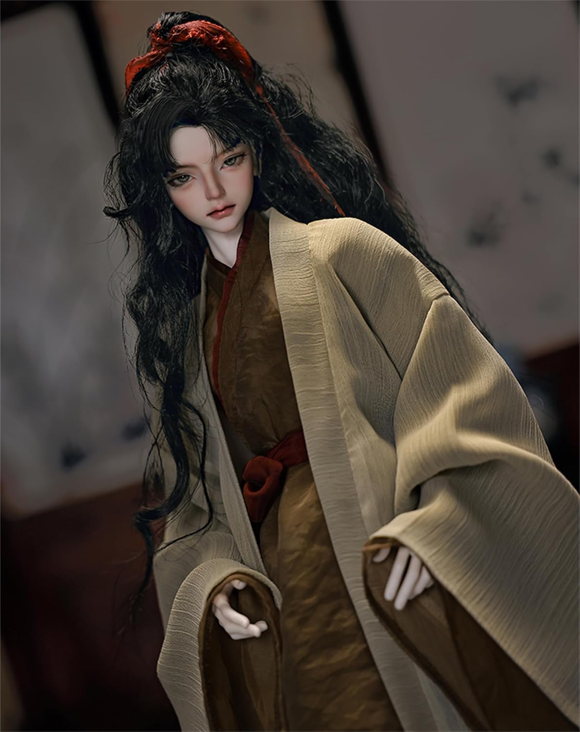 BACALYSO | shuga fairy 1/4 スケール 球体関節人形 男 野 中華風 BJDドール 可動 フィギュア 身長45CM メイク済み 仮装でき 可愛い 樹脂 服セット (服セット)