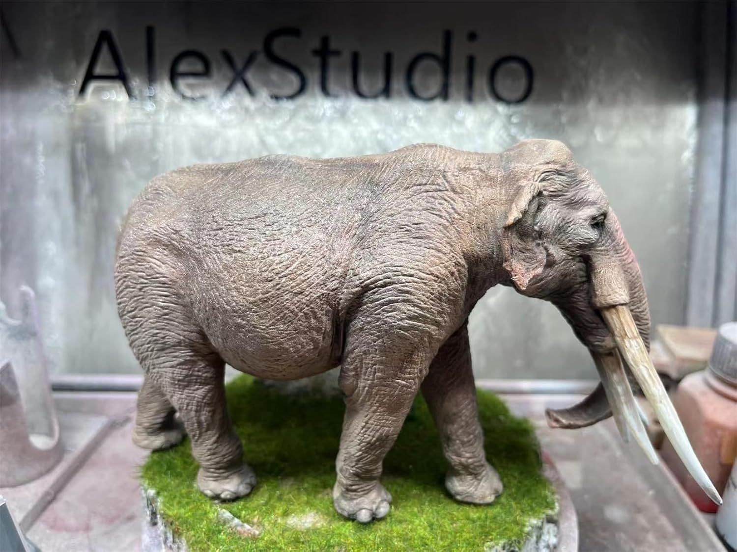 BACALYSO | ALEX STUDIO 1/35 Scale Stego Tetraverodon Figure, Neocene Medieval Mammalian Extinction, Elephant, Ancient Statue, Resin, Painted, Statue, Cute, Realistic Animal, Plastic Model, Toy, Model,