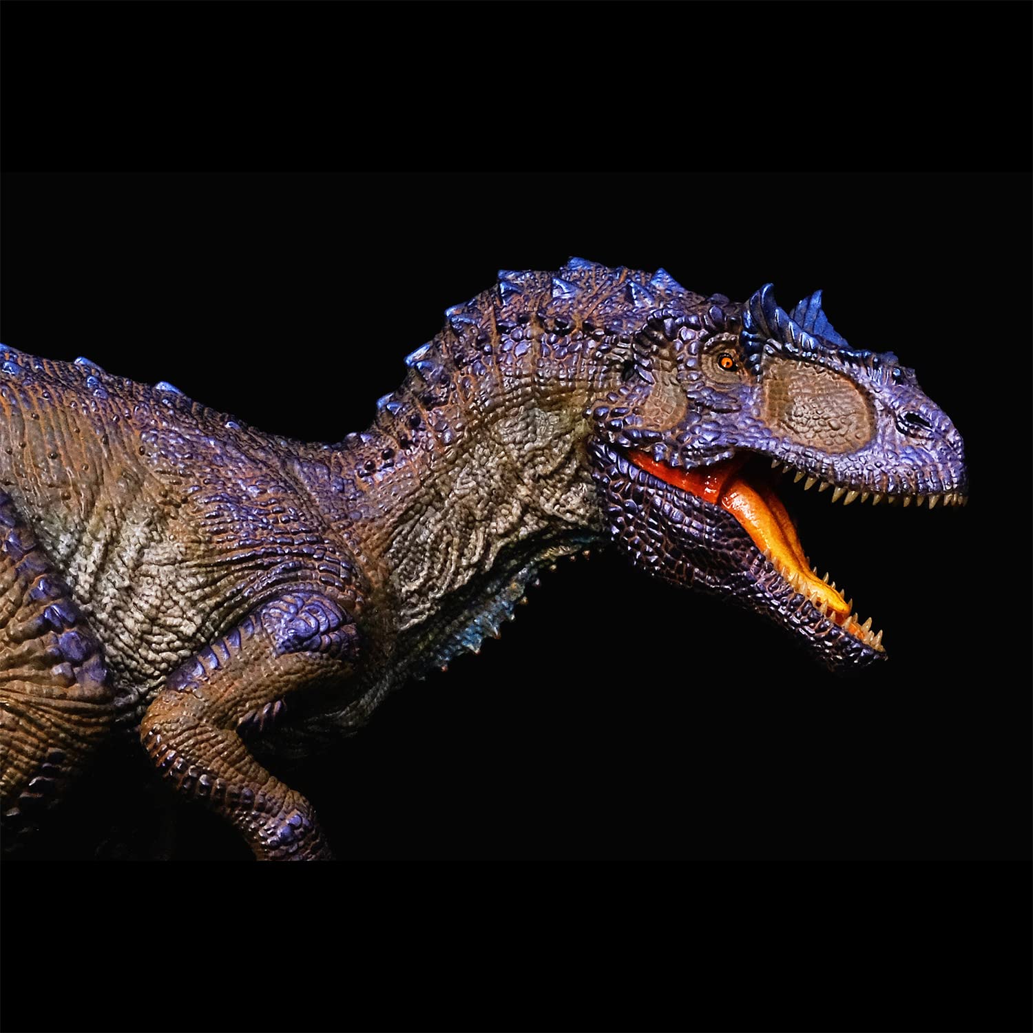 Rebor 1/35サイズ サウロファガナクス 異竜 肉食獣脚類 アロサウルス科 恐竜 フィギュア プラモデル おもちゃ 模型 リアル PVC プレゼント プレミアム 41.5cm級 オリジナル 塗装済 完成品 (火山洞窟)
