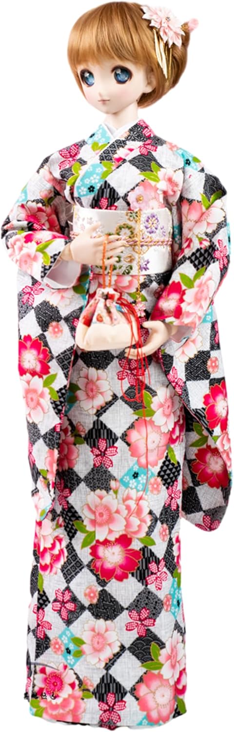 蘭亭集夢 1/3 1/4 1/6 スケール BJD 人形服 桜 矢羽卒業着物 莳萝 女の子 晴れ着 7点セット 振袖 和柄 花柄 人形服 着せ替え服 仮装 服セット