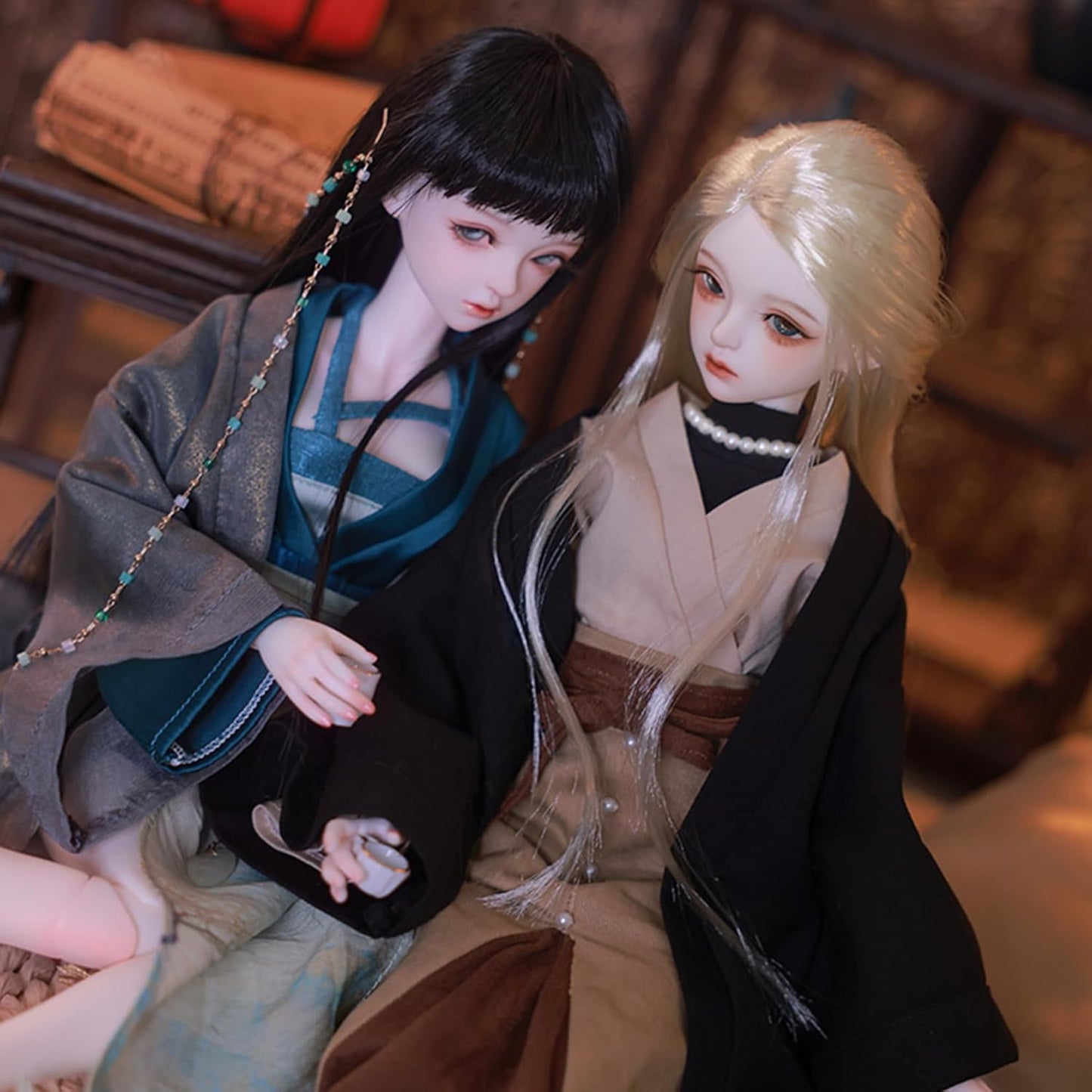 BACALYSO | shuga fairy 1/4 スケール 球体関節人形 女 Celia セリア 中華風 浴衣 BJDドール 可動 フィギュア 身長44CM メイク済み 仮装でき 可愛い 樹脂 服セット (洋服セット)