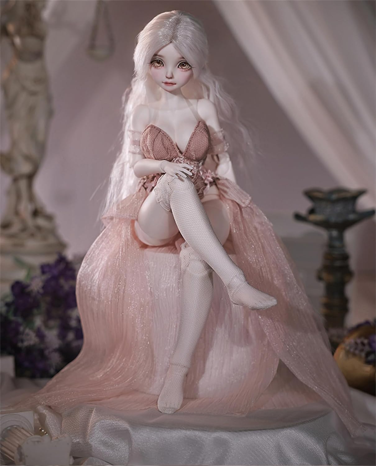 BACALYSO | shuga fairy 1/6 スケール 球体関節人形 女 スター 女優 BJDドール 可動 フィギュア 身長29CM メイク済み 仮装でき プリンセス ドレス 可愛い 樹脂 洋服セット 誕生日 プレゼント (服セット)