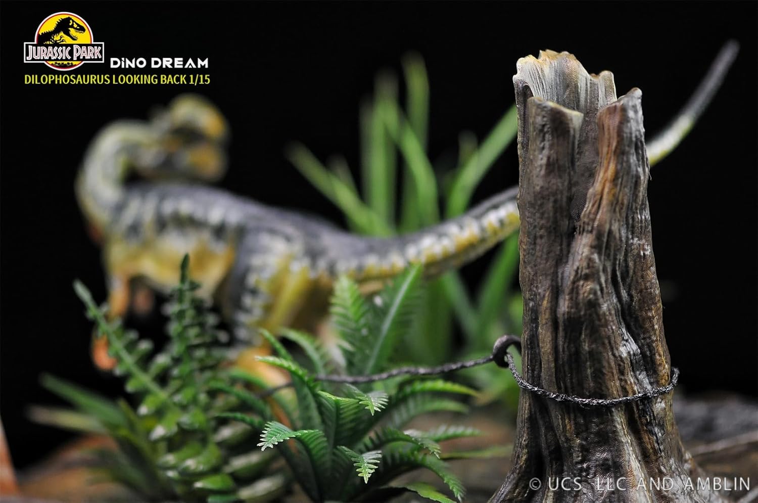 DINO DREAM 1/15 サイズ ディロフォサウルス ジュラ紀 肉食 獣脚類恐竜 18cm級 オス メス リアル フィギュア 樹脂 プラモデル 大人のおもちゃ 模型 シーン 情景セット プレゼント プレミアム オリジナル スタチュー 塗装済 完成品 置物 台座付き (閉じる)