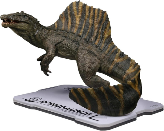 DINO DREAM 1/30 サイズ スピノサウルス 立ち姿 白亜紀 ティタノサウルス類 鳥吻類 恐竜 22cm級 フィギュア 樹脂 プラモデル 模型 シーン 情景セット 塗装済 台座付き