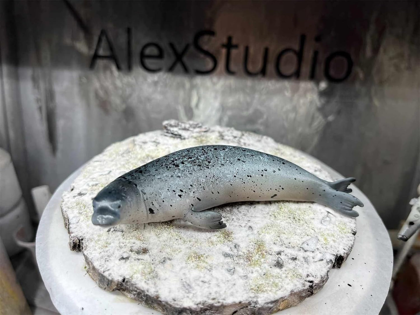 BACALYSO | ALEX STUDIO Sea Sea Seal, Mammal, Carnivore, Seal, Coat, Seal, Resin, Painted, Cute, Realistic Animal, Plastic Model, Toy Figurine, Figurine (No Pedestal, 1/15)