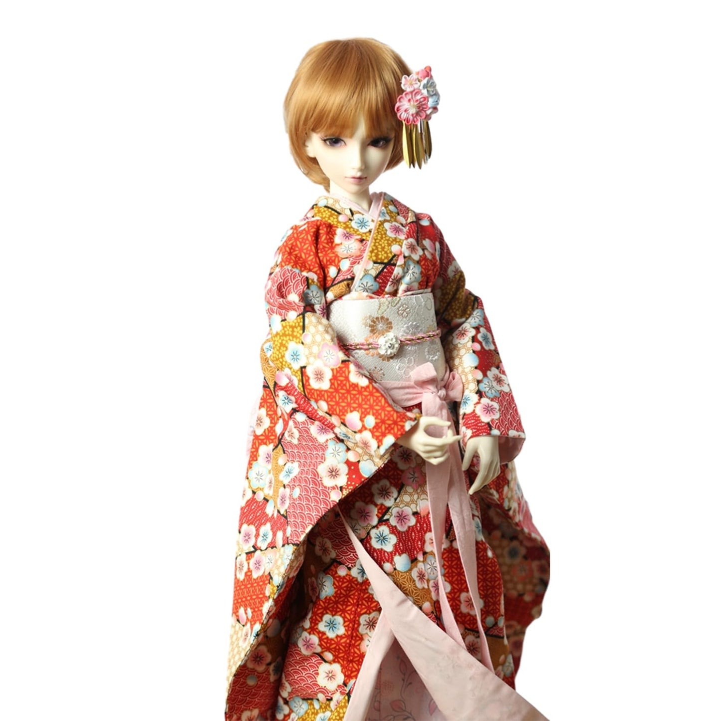 蘭亭集夢 1/3 1/4 1/6 スケール BJD 人形服 和風 振袖 浴衣 吟春 女の子 着物 晴れ着 7点セット 着物 和柄 人形服 着せ替え 服セット