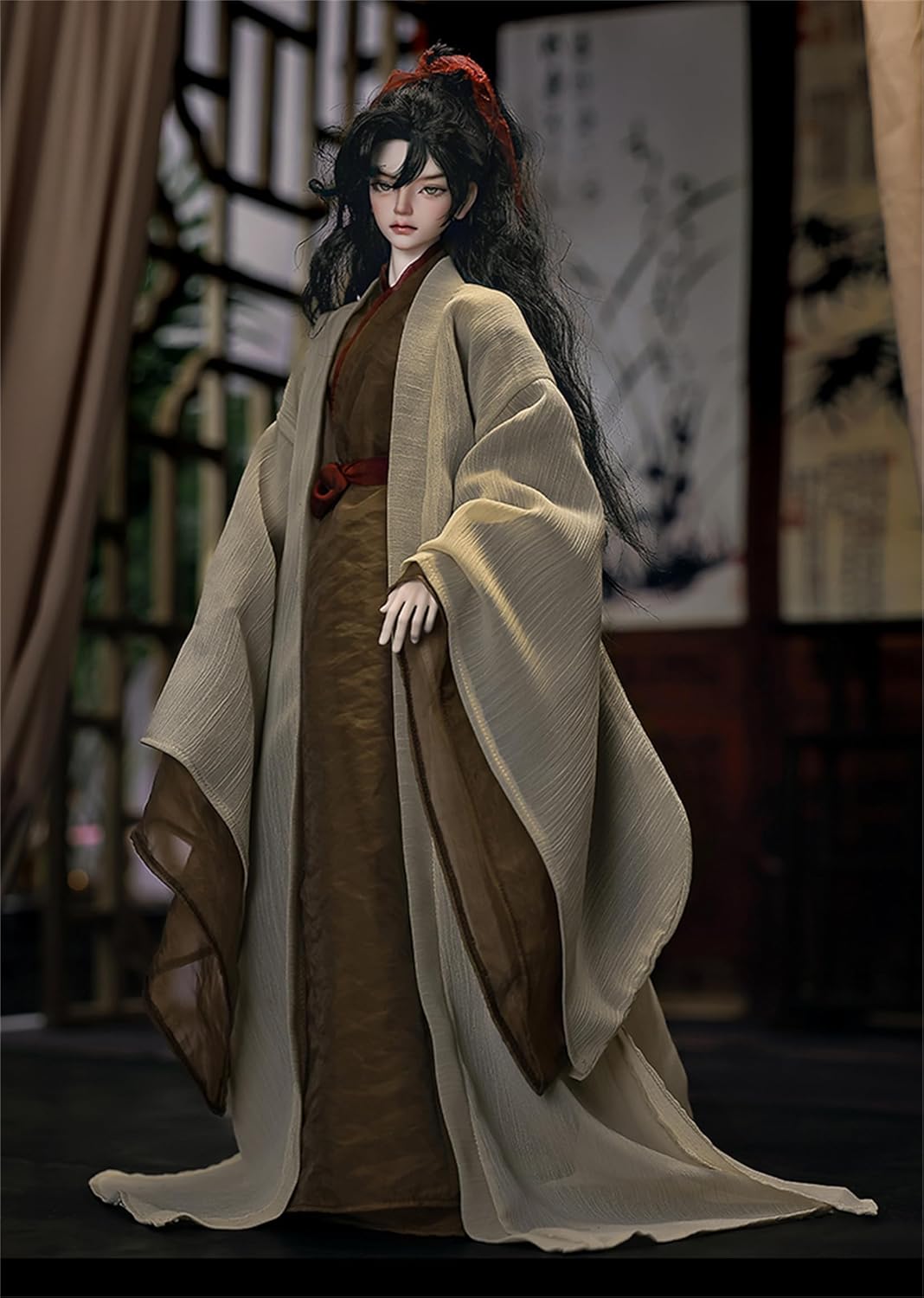 BACALYSO | shuga fairy 1/4 スケール 球体関節人形 男 野 中華風 BJDドール 可動 フィギュア 身長45CM メイク済み 仮装でき 可愛い 樹脂 服セット (服セット)