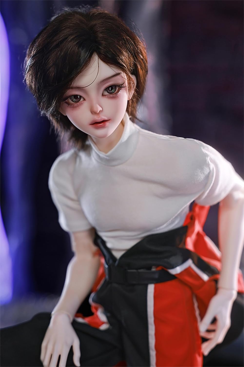 BACALYSO | shuga fairy 1/4 スケール 球体関節人形 男 レーサー 双子 少年 BJDドール 可動 フィギュア 身長46.5CM メイク済み 仮装でき 運動風 かっこいい 可愛い 樹脂 洋服セットプレゼント (黒髪造形)