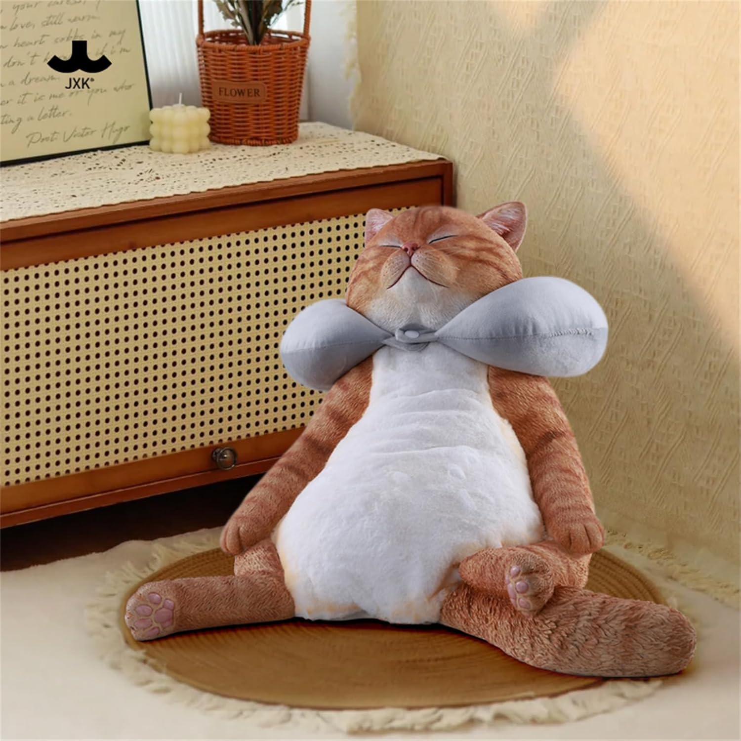 JXK 猫 お昼寝中の猫 ねむねこ 可愛い ネコ 動物 リアル フィギュア 樹脂 プラモデル 模型 47cm級 完成品 ネコ好き 置物 (JXK287A)