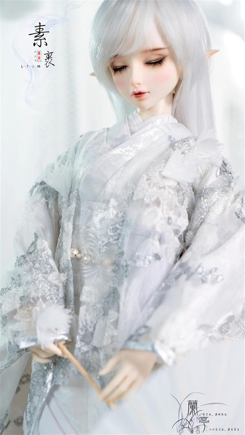 蘭亭集夢 1/3 1/4 スケール BJD 人形服 花魁 立体花柄 花嫁 素裹 女の子 着物 晴れ着 10点セット 振袖 和柄 人形服 着せ替え服 仮装 服セット