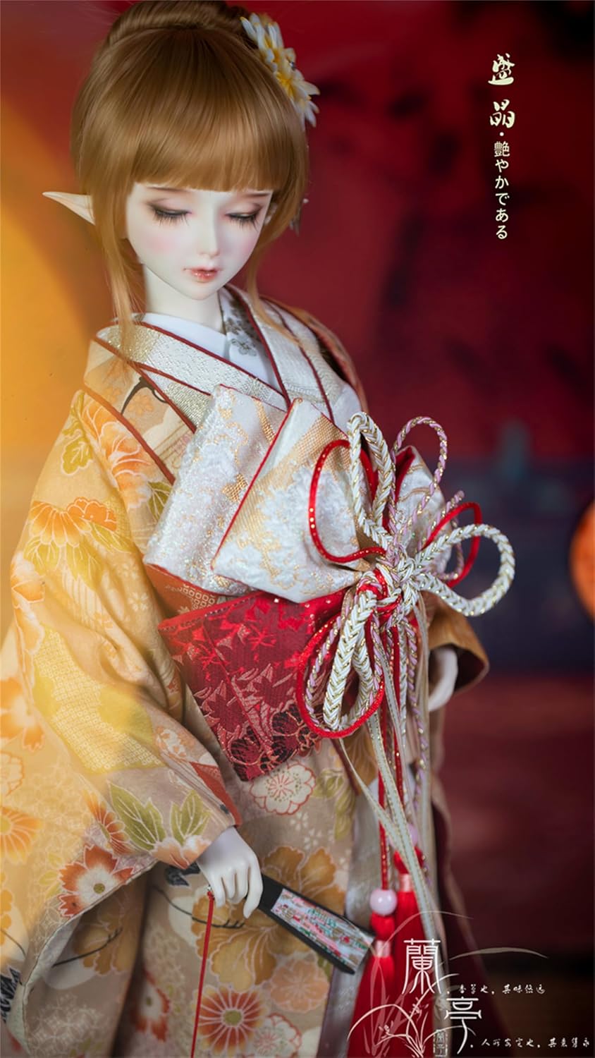 蘭亭集夢 1/3 1/4 1/6 スケール BJD 人形服 花魁 花嫁 盛晶 女の子 着物 晴れ着 8点セット 振袖 和柄 人形服 着せ替え 服 仮装 服セット