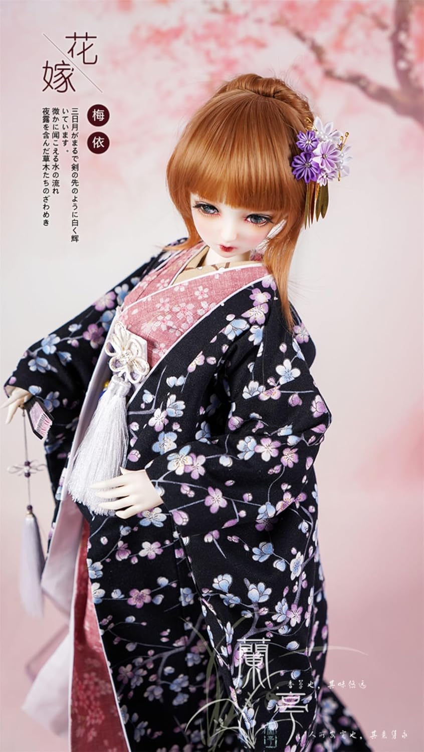 蘭亭集夢 1/3 1/4 スケール BJD 球体関節人形 服 花魁 花嫁 梅依 女の子 着物 晴れ着 11点セット 振袖 和柄 人形服 着せ替え 服 仮装 服セット