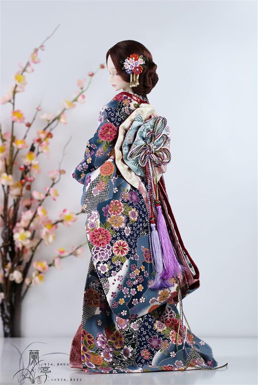 蘭亭集夢 1/3 1/4 1/6 スケール BJD 人形用服 花魁 花嫁 青箜 女の子 着物 晴れ着 8点セット 振袖 和柄 人形服 服セット