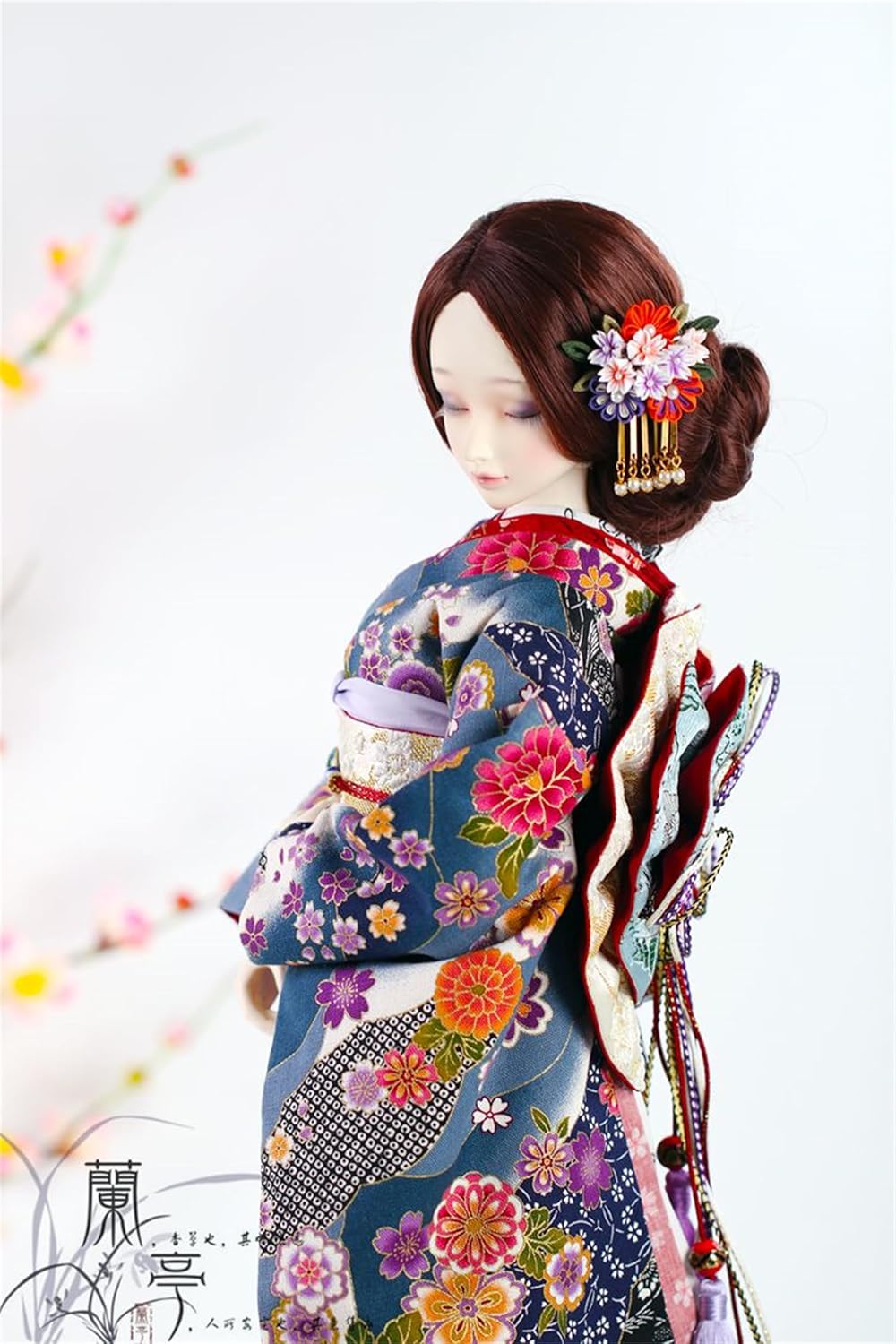 蘭亭集夢 1/3 1/4 1/6 スケール BJD 人形用服 花魁 花嫁 青箜 女の子 着物 晴れ着 8点セット 振袖 和柄 人形服 服セット