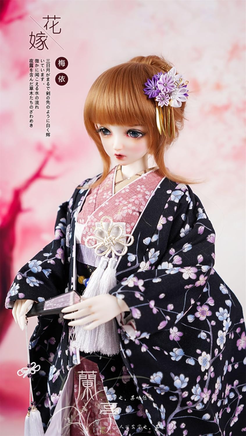 蘭亭集夢 1/3 1/4 スケール BJD 球体関節人形 服 花魁 花嫁 梅依 女の子 着物 晴れ着 11点セット 振袖 和柄 人形服 着せ替え 服 仮装 服セット