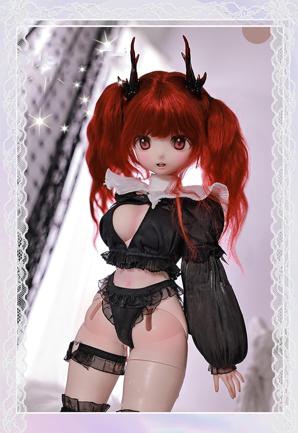 shuga fairy 1/4 スケール 球体関節人形 女 sakiya 咲 悪魔 セクッシー BJDドール 可動 フィギュア 身長44CM メイク済み 仮装でき 可愛い 樹脂 服セット