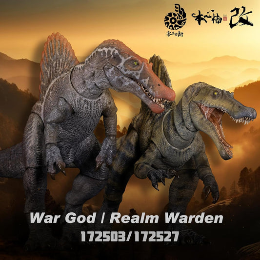 Nanmu 本心楠改 スピノサウルス フィギュア 3.0 関節可動 可動式 42.5CM級 肉食 恐竜 リアル PVC+POM プラモデル おもちゃ 模型 置物 完成品 情景セット (レッド)