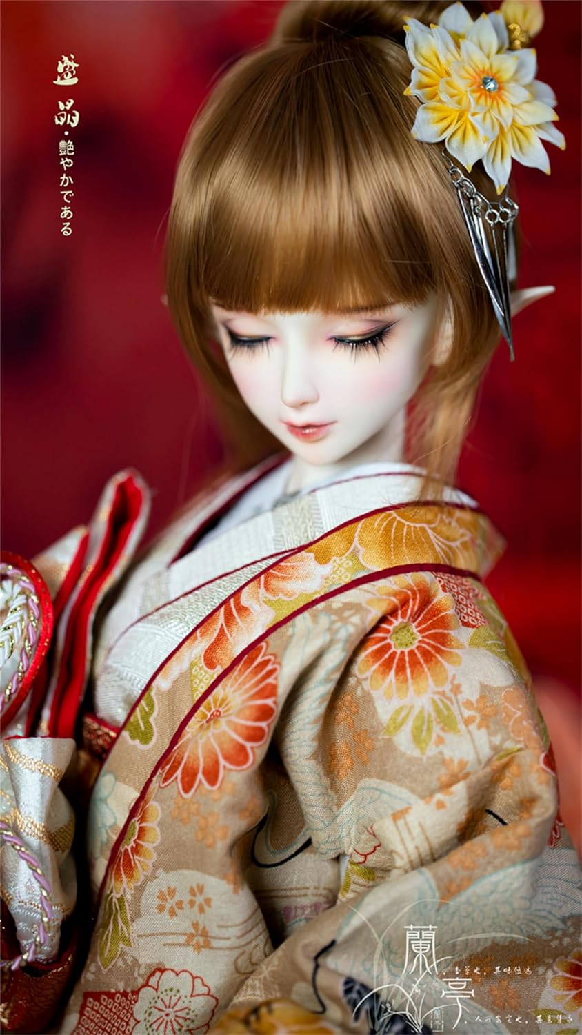蘭亭集夢 1/3 1/4 1/6 スケール BJD 人形服 花魁 花嫁 盛晶 女の子 着物 晴れ着 8点セット 振袖 和柄 人形服 着せ替え 服 仮装 服セット
