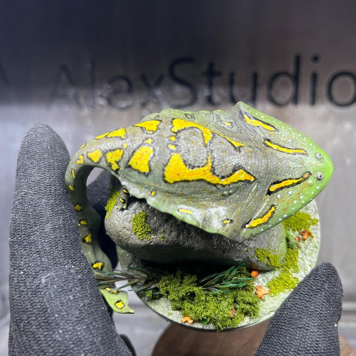 Alex STUDIO ディプロカウルス フィギュア 古生代石炭紀 両生類 ケラテルペトン科 リアル 樹脂 プラモデル 大人のおもちゃ 模型 プレゼント 置物 台座付き (1/2-6) [並行輸入品]
