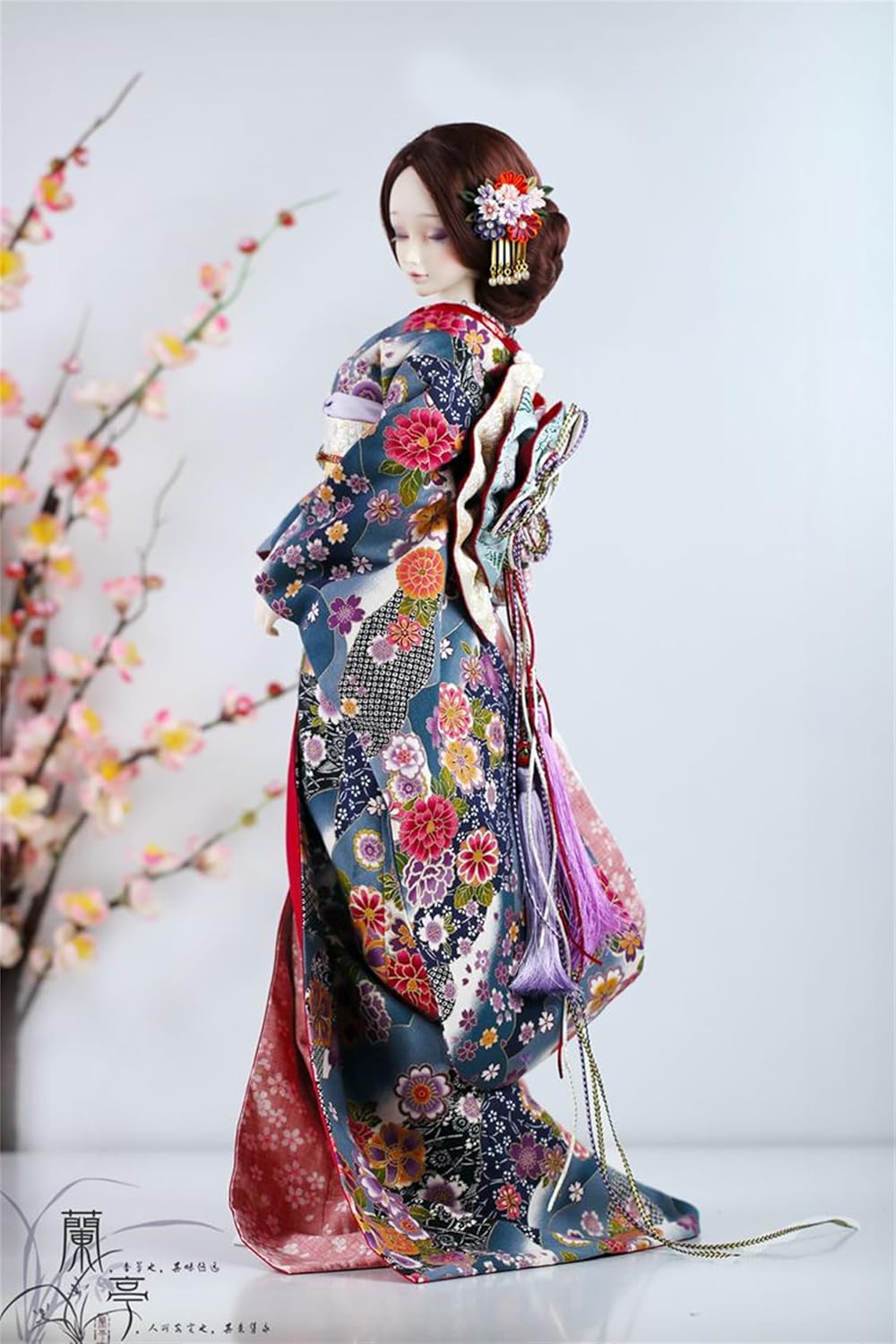蘭亭集夢 1/3 1/4 1/6 スケール BJD 人形用服 花魁 花嫁 青箜 女の子 着物 晴れ着 8点セット 振袖 和柄 人形服 服セット